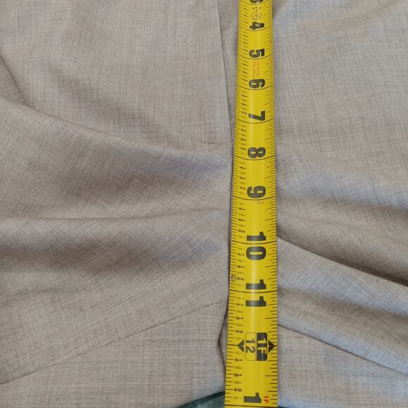 Isaac Mizrahi Dress Pants Womens 14 Brown Wool Blend Woven Straight Leg Career - Picture 11 of 12